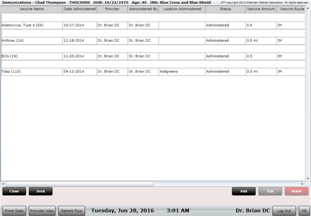 ChiroSpring Immunizations