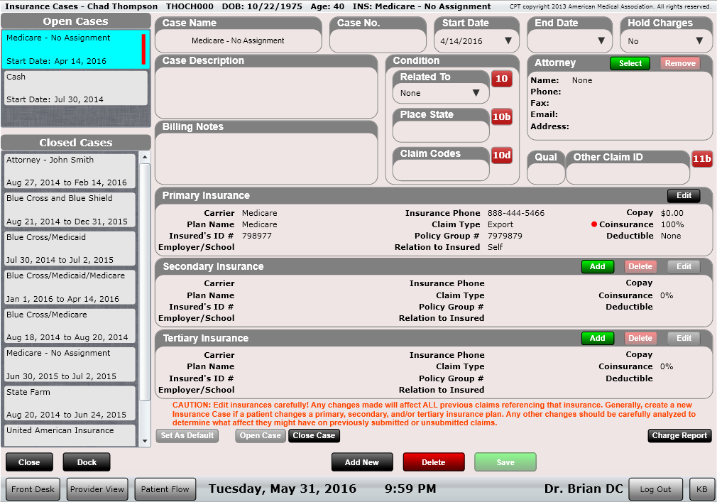 ChiroSpring Insurance Cases