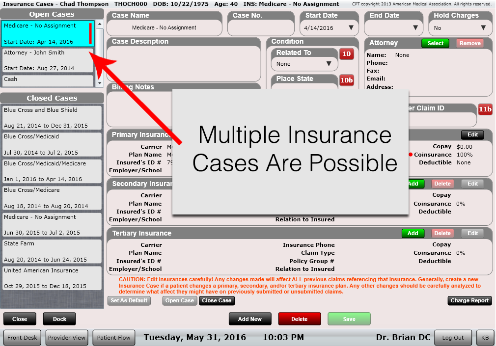 ChiroSpring Multiple Insurances Cases Are Possible