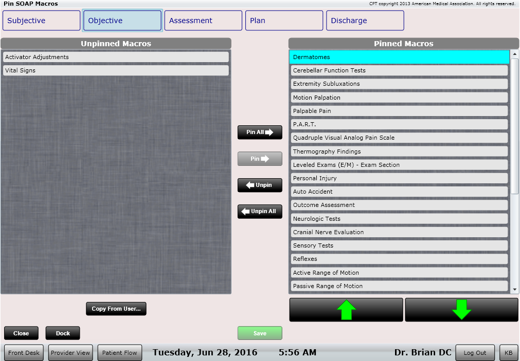 ChiroSpring Arrange Macros for You