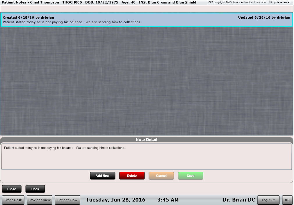 ChiroSpring Patient Notes