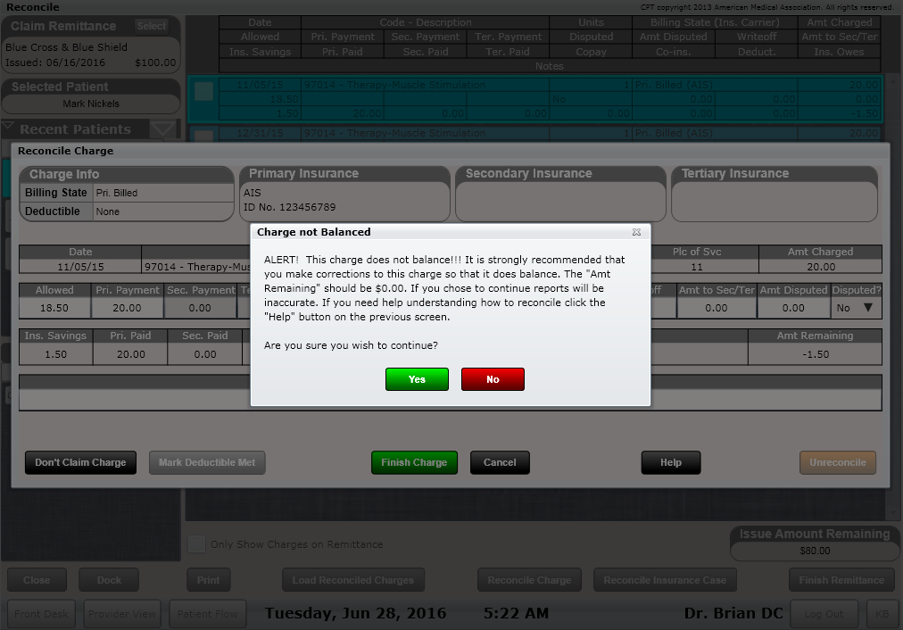 ChiroSpring Reconcile Process Accurate