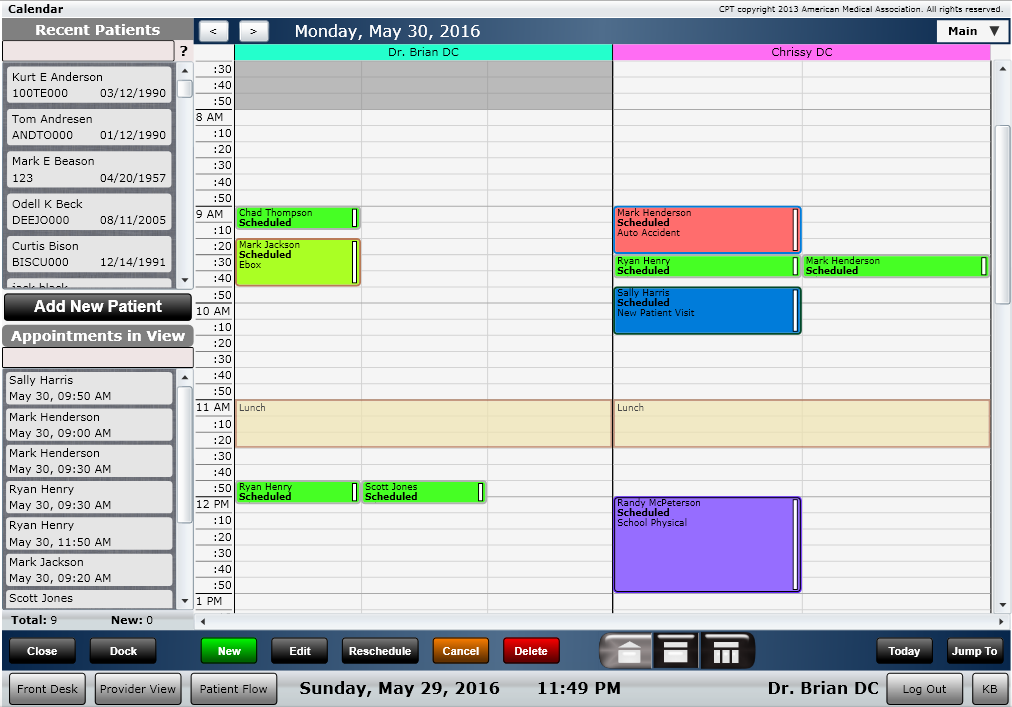 ChiroSpring Scheduling Easily Track All Appointments