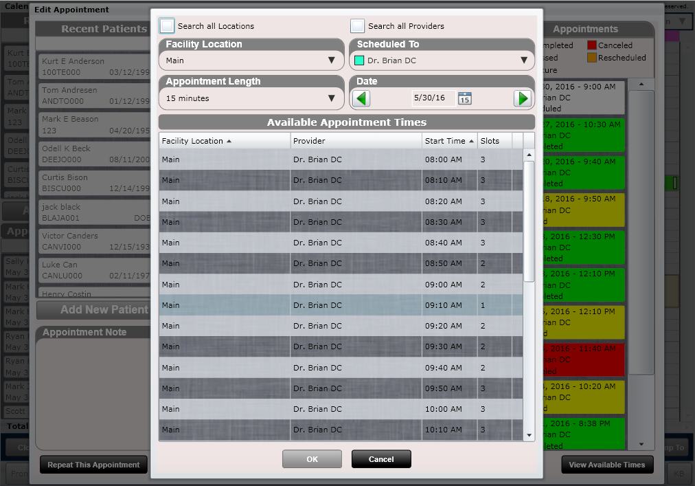 Chiropractic Software EMR, ChiroSpring Chiropractic Scheduling
