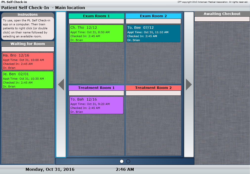 ChiroSpring Patient Self Check-in