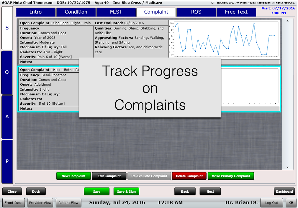 ChiroSpring Manage Patient Complaints