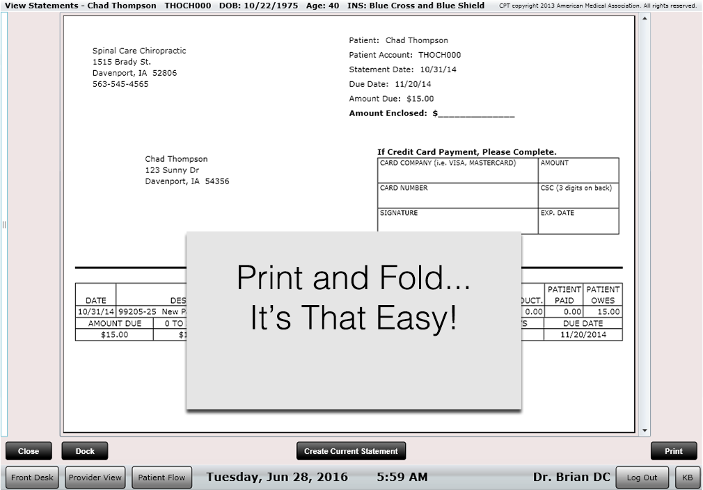 ChiroSpring There is No Need to Write Your Patient's Address