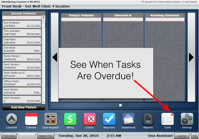 ChiroSpring Overdue Tasks